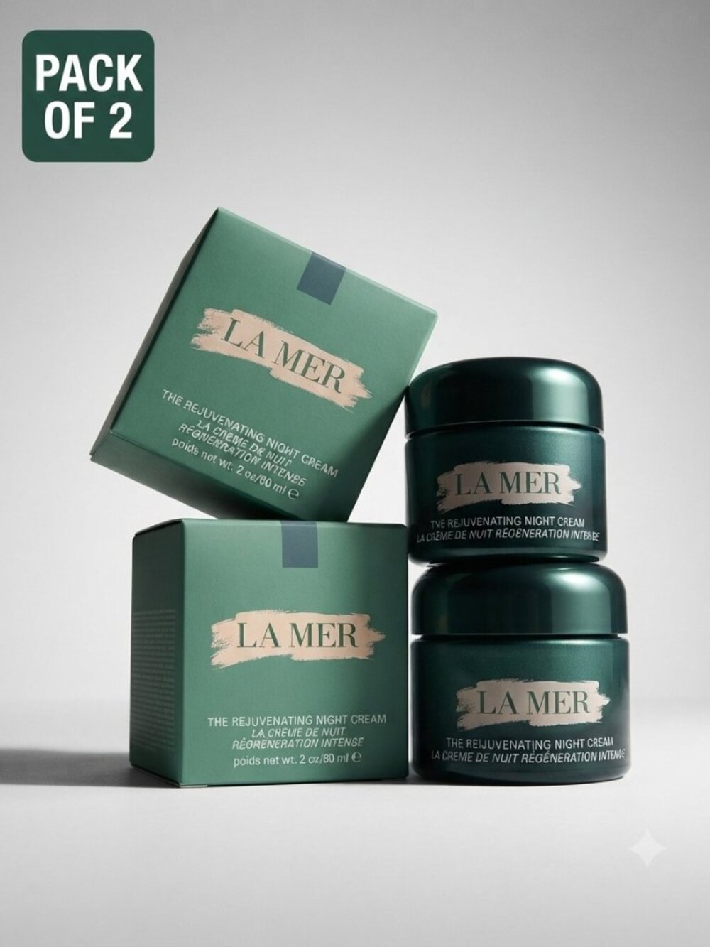 La Mer Rejuvenating Night Cream 2oz Lot of 2 New Sealed Luxury Skincare